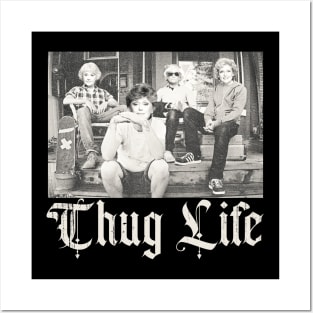 THUG LIFE GOLDEN WHITE Posters and Art